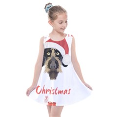 German Wirehaired Pointer T- Shirt German Wirehaired Pointer Merry Christmas T- Shirt (1) Kids  Summer Dress