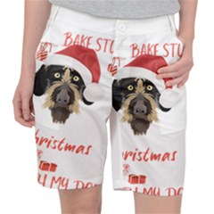 German Wirehaired Pointer T- Shirt German Wirehaired Pointer Merry Christmas T- Shirt (1) Women s Pocket Shorts