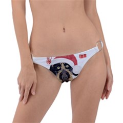 German Wirehaired Pointer T- Shirt German Wirehaired Pointer Merry Christmas T- Shirt (1) Ring Detail Bikini Bottoms