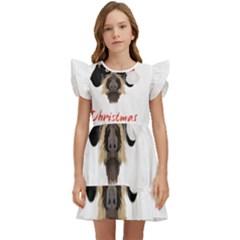 German Wirehaired Pointer T- Shirt German Wirehaired Pointer Merry Christmas T- Shirt (1) Kids  Winged Sleeve Dress