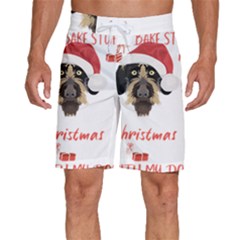 German Wirehaired Pointer T- Shirt German Wirehaired Pointer Merry Christmas T- Shirt (1) Men s Beach Shorts