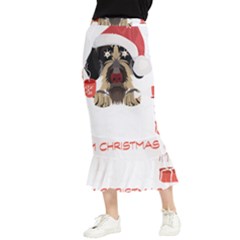 German Wirehaired Pointer T- Shirt German Wirehaired Pointer Merry Christmas T- Shirt (6) Maxi Fishtail Chiffon Skirt by ZUXUMI
