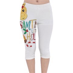 Giraffe T- Shirt Cute Giraffe T- Shirt Velvet Capri Leggings  by ZUXUMI