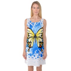 Butterfly Art T- Shirtbutterfly T- Shirt Sleeveless Satin Nightdress by JamesGoode