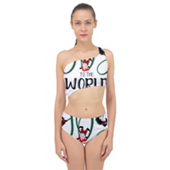 Gnome T- Shirt Joy To The World With Gnomes T- Shirt Spliced Up Two Piece Swimsuit by ZUXUMI