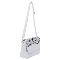 Butterfly T- Shirt Floral Butterfly T- Shirt Shoulder Bag with Back Zipper