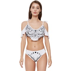 Butterfly T- Shirt Moon Butterfly T- Shirt Ruffle Edge Tie Up Bikini Set	 by JamesGoode