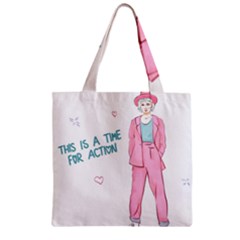 Girl Zipper Grocery Tote Bag