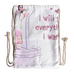 I Will Get Everything I Want Drawstring Bag (large)