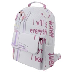 I Will Get Everything I Want Flap Pocket Backpack (small)
