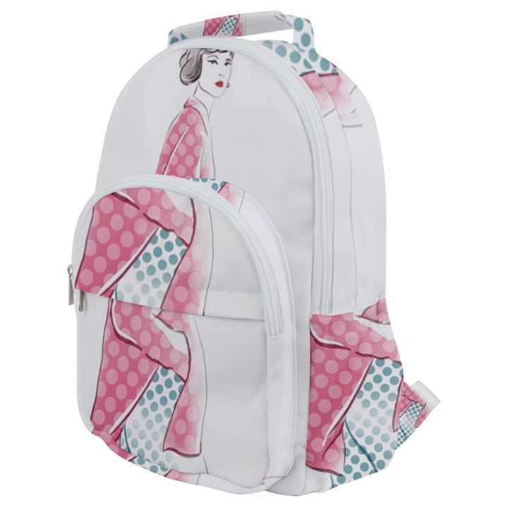 Everyone Has One’s Own Path Rounded Multi Pocket Backpack