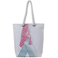 Everyone Has One’s Own Path Full Print Rope Handle Tote (small)