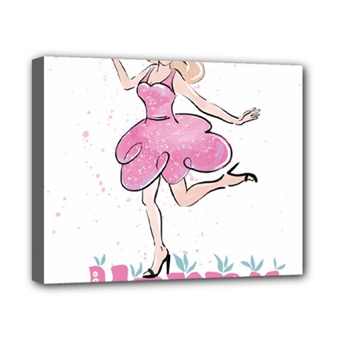 Happy Girl Canvas 10  X 8  (stretched)