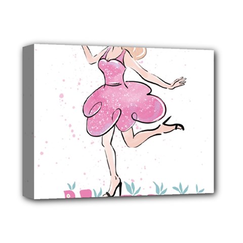 Happy Girl Deluxe Canvas 14  X 11  (stretched)