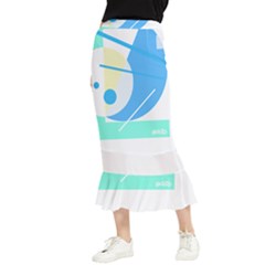 Abstract Art Design T- Shirt Abstract-1 T- Shirt Maxi Fishtail Chiffon Skirt by EnriqueJohnson