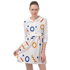 Abstract Dots And Line Pattern T- Shirt Abstract Dots And Line Pattern 4 Mini Skater Shirt Dress