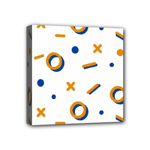 Abstract Dots And Line Pattern T- Shirt Abstract Dots And Line Pattern T- Shirt Mini Canvas 4  X 4  (stretched)