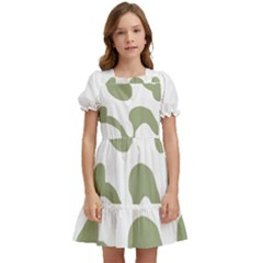 Abstract Pattern Green Swirl T- Shirt Abstract Pattern Green Swirl T- Shirt Kids  Puff Sleeved Dress by EnriqueJohnson