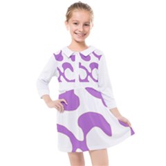 Abstract Pattern Purple Swirl T- Shirt Abstract Pattern Purple Swirl T- Shirt Kids  Quarter Sleeve Shirt Dress by EnriqueJohnson