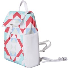 Abstract Pattern T- Shirt Hourglass Pattern  Urban Tones Abstract  Blue And Red  Soft Furnishings 4 Buckle Everyday Backpack