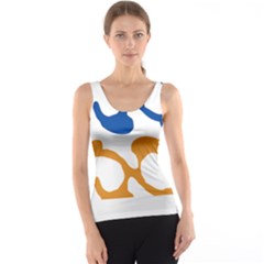 Abstract Swirl Gold And Blue Pattern T- Shirt Abstract Swirl Gold And Blue Pattern T- Shirt Women s Basic Tank Top