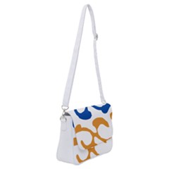 Abstract Swirl Gold And Blue Pattern T- Shirt Abstract Swirl Gold And Blue Pattern T- Shirt Shoulder Bag with Back Zipper