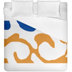 Abstract Swirl Gold And Blue Pattern T- Shirt Abstract Swirl Gold And Blue Pattern T- Shirt Duvet Cover Double Side (King Size)