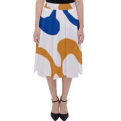 Abstract Swirl Gold And Blue Pattern T- Shirt Abstract Swirl Gold And Blue Pattern T- Shirt Classic Midi Skirt