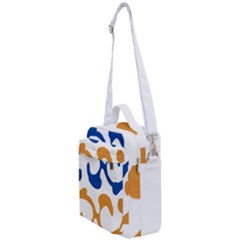 Abstract Swirl Gold And Blue Pattern T- Shirt Abstract Swirl Gold And Blue Pattern T- Shirt Crossbody Day Bag