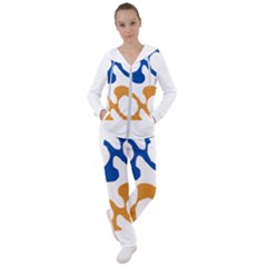 Abstract Swirl Gold And Blue Pattern T- Shirt Abstract Swirl Gold And Blue Pattern T- Shirt Women s Tracksuit