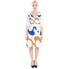 Abstract Swirl Gold And Blue Pattern T- Shirt Abstract Swirl Gold And Blue Pattern T- Shirt Wrap Up Cocktail Dress