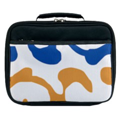 Abstract Swirl Gold And Blue Pattern T- Shirt Abstract Swirl Gold And Blue Pattern T- Shirt Lunch Bag