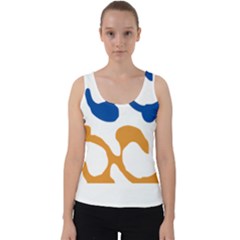 Abstract Swirl Gold And Blue Pattern T- Shirt Abstract Swirl Gold And Blue Pattern T- Shirt Velvet Tank Top