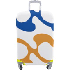 Abstract Swirl Gold And Blue Pattern T- Shirt Abstract Swirl Gold And Blue Pattern T- Shirt Luggage Cover (Large)