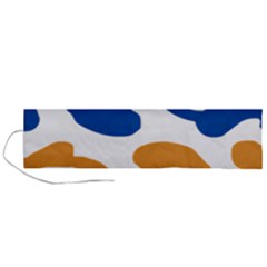 Abstract Swirl Gold And Blue Pattern T- Shirt Abstract Swirl Gold And Blue Pattern T- Shirt Roll Up Canvas Pencil Holder (L)