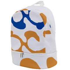 Abstract Swirl Gold And Blue Pattern T- Shirt Abstract Swirl Gold And Blue Pattern T- Shirt Zip Bottom Backpack