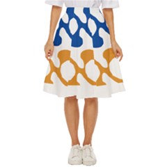 Abstract Swirl Gold And Blue Pattern T- Shirt Abstract Swirl Gold And Blue Pattern T- Shirt Classic Short Skirt
