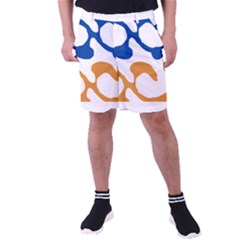 Abstract Swirl Gold And Blue Pattern T- Shirt Abstract Swirl Gold And Blue Pattern T- Shirt Men s Pocket Shorts