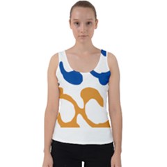 Abstract Swirl Gold And Blue Pattern T- Shirt Abstract Swirl Gold And Blue Pattern T- Shirt Velvet Tank Top by EnriqueJohnson