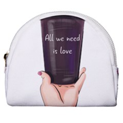 All You Need Is Love 2 Horseshoe Style Canvas Pouch by SychEva