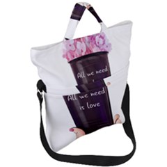 All You Need Is Love 2 Fold Over Handle Tote Bag by SychEva