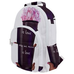 All You Need Is Love 1 Rounded Multi Pocket Backpack by SychEva