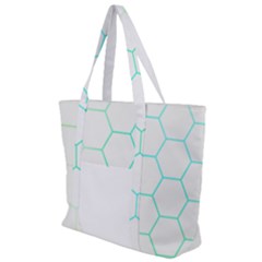 Abstract T- Shirt Honeycomb Pattern 4 Zip Up Canvas Bag