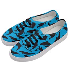 Dolphin Silhouette Pattern Women s Classic Low Top Sneakers by Pakjumat