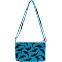 Dolphin Silhouette Pattern Double Gusset Crossbody Bag View1