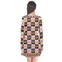 Lantern Chess Halloween Long Sleeve V-neck Flare Dress View2