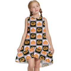 Lantern Chess Halloween Kids  Frill Swing Dress