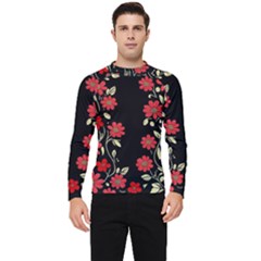 Pattern Flowers Design Nature Men s Long Sleeve Rash Guard by Pakjumat