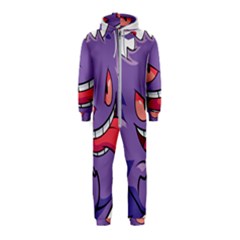 Purple Funny Monster Hooded Jumpsuit (kids)