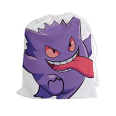 Purple Funny Monster Drawstring Pouch (2xl)